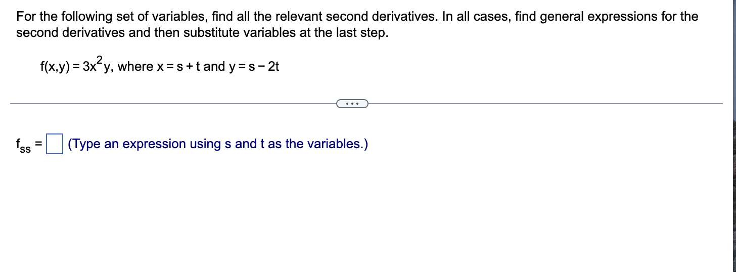 Solved For the following set of variables, find all the | Chegg.com