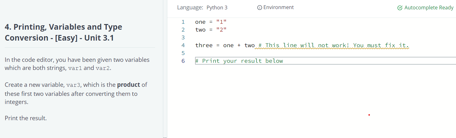 Solved language pythonPrinting, Variables and TypeConversion | Chegg.com