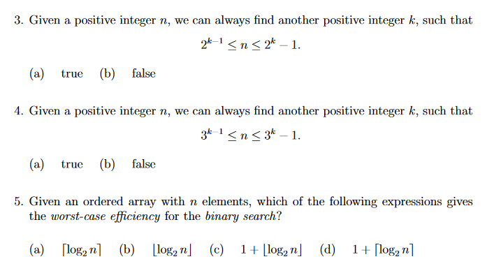 Solved 3. Given a positive integer n, we can always find | Chegg.com
