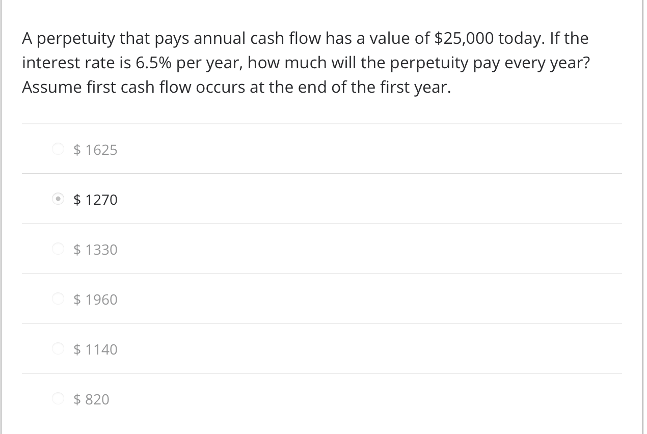 Solved A Perpetuity Will Pay 800 Per Year Starting Five Chegg