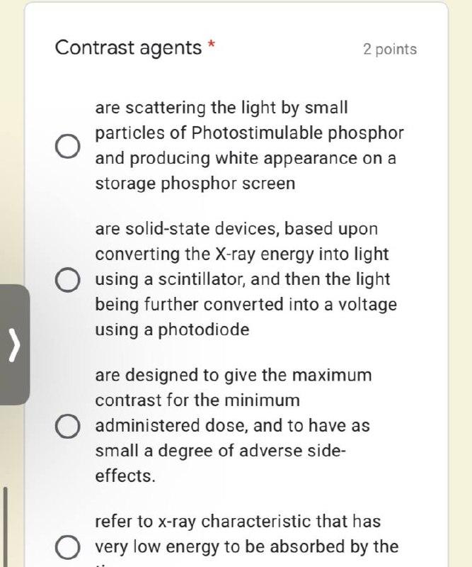 Solved Contrast agents 2 points are scattering the light by | Chegg.com