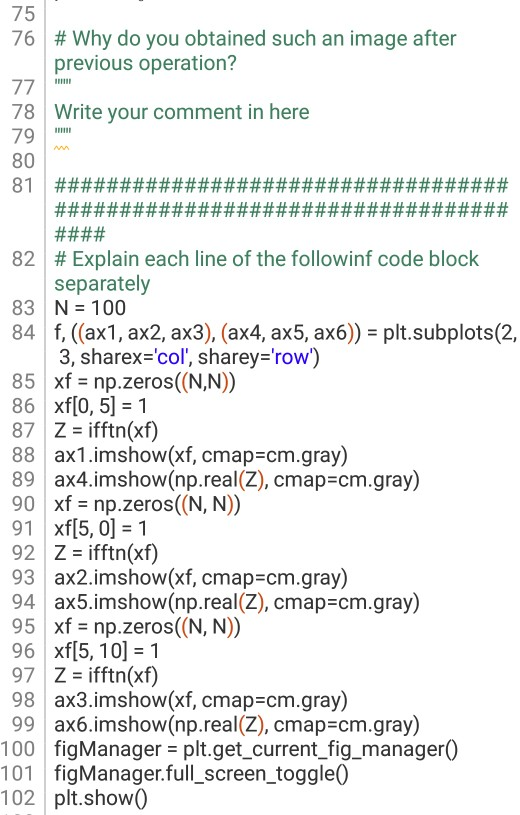Solved 1 from scipy.fftpack import ifftrn 2 import | Chegg.com