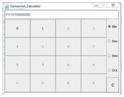 Solved Using Java GUI to implement a programming calculator | Chegg.com
