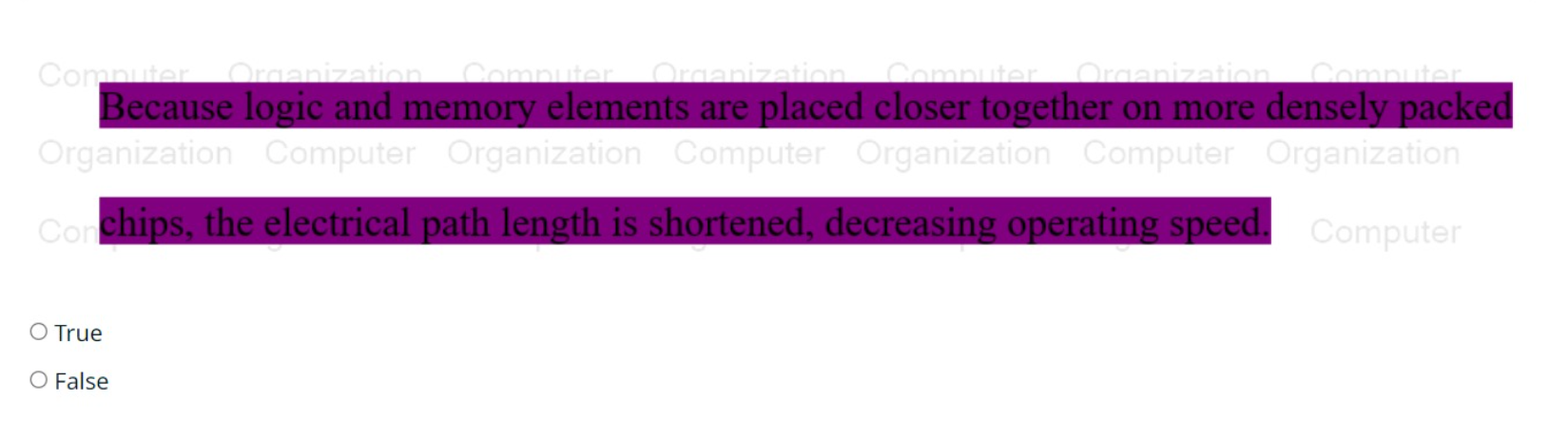 Solved Because logic and memory elements are placed closer | Chegg.com