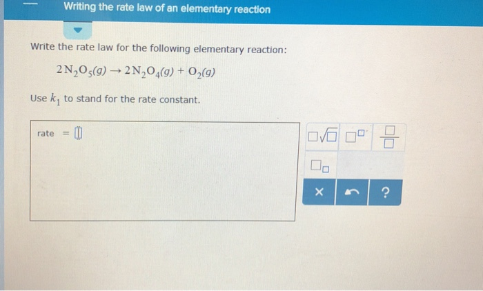 rate law of elementary reaction