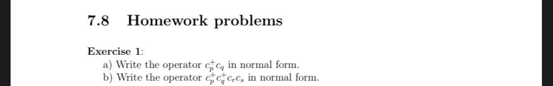 Solved 7.8 Homework problems Exercise 1: a) Write the | Chegg.com
