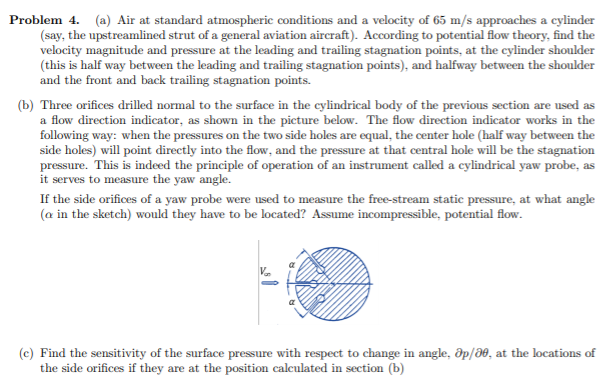 Solved Problem 4. (a) Air at standard atmospheric conditions | Chegg.com