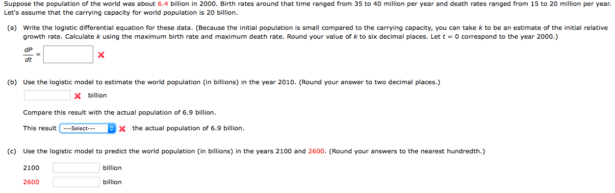 Solved Suppose the population of the world was about 6.4 | Chegg.com