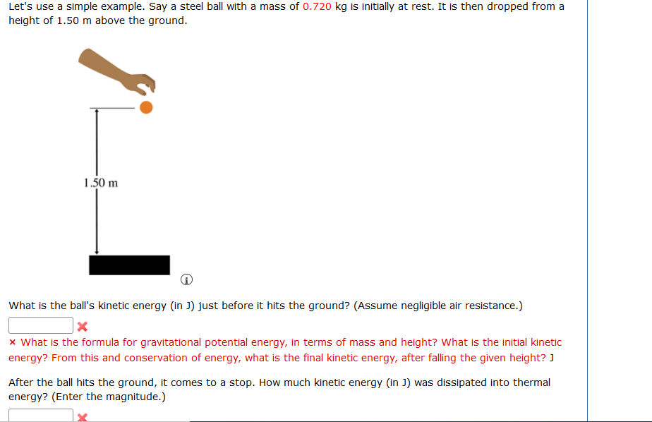 Solved Let's use a simple example. Say a steel ball with a