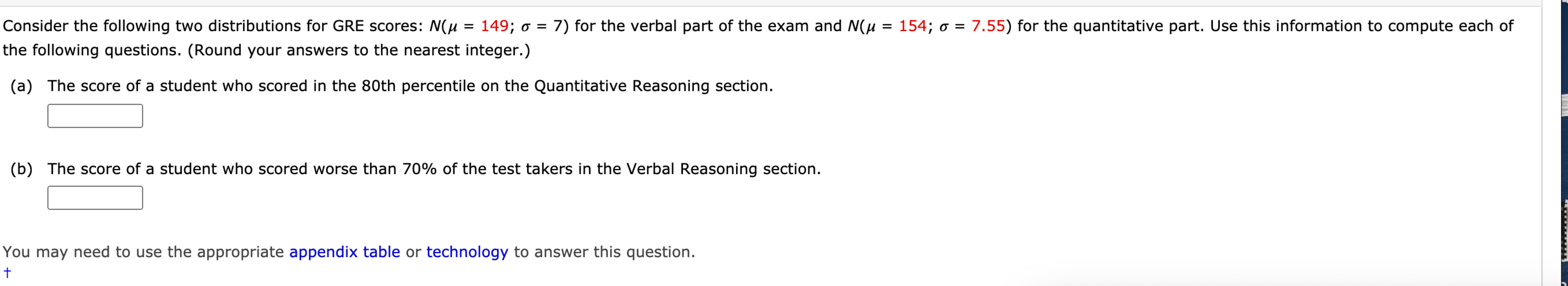 Solved Consider The Following Two Distributions For Gre S Chegg Com