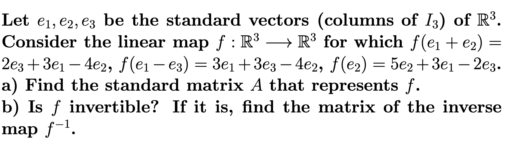 Solved Let C1, C2, C3 be the standard vectors (columns of | Chegg.com