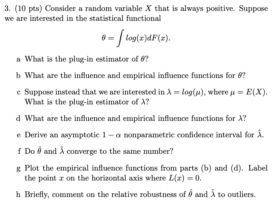 3 10 Pts Consider A Random Variable X That Is Chegg Com