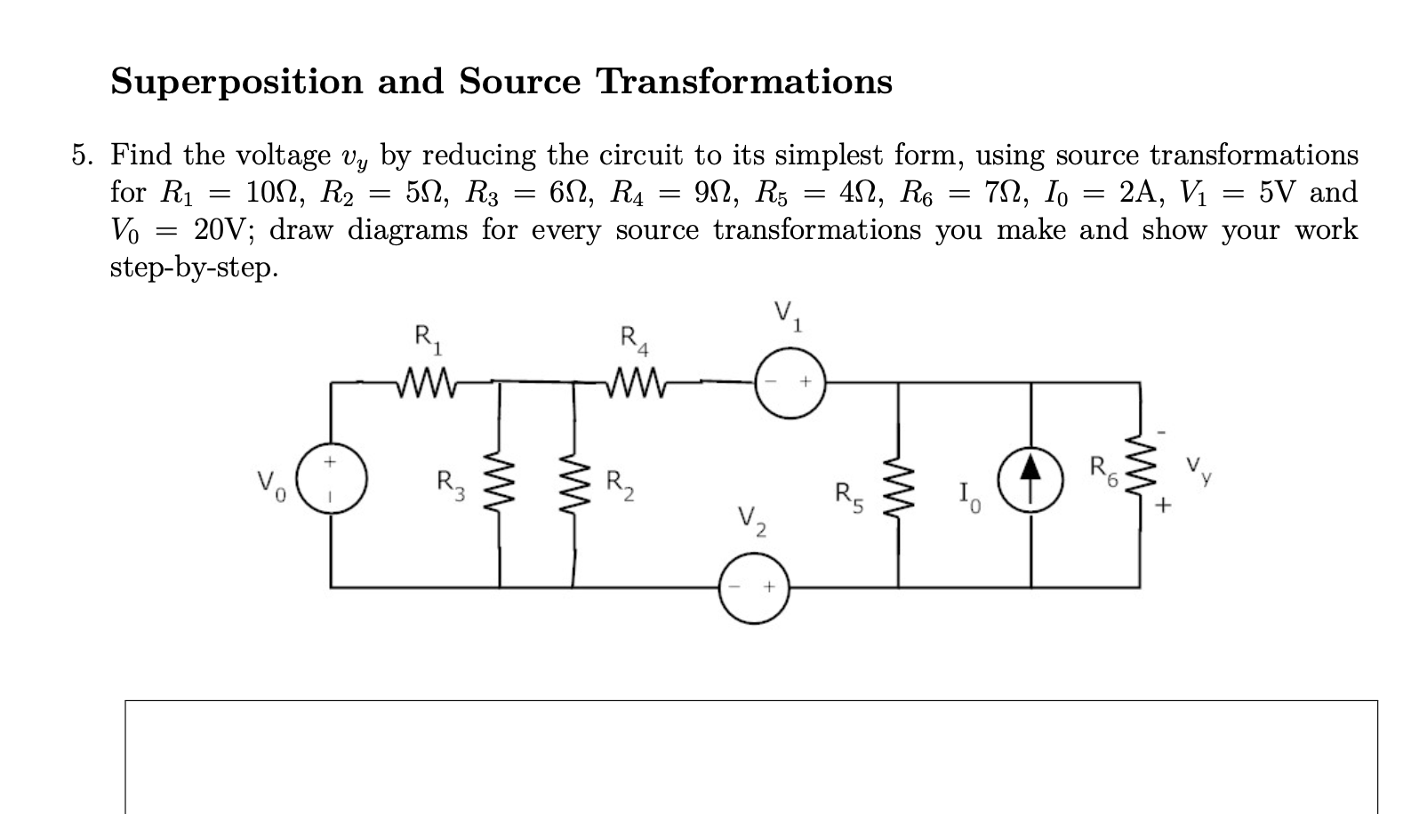 Solved Superposition and Source Transformations5. ﻿Find the | Chegg.com