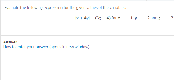 Solved Evaluate The Following Expression For The Given | Chegg.com