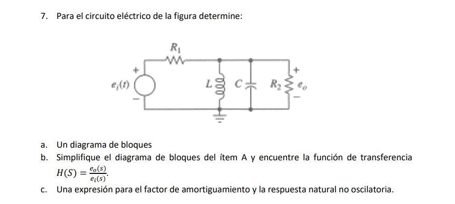 Solved 7. Para El Circuito Eléctrico De La Figura Determine: | Chegg.com