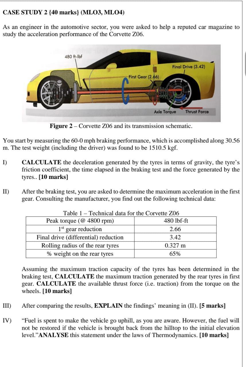 Solved As an engineer in the automotive sector, you were