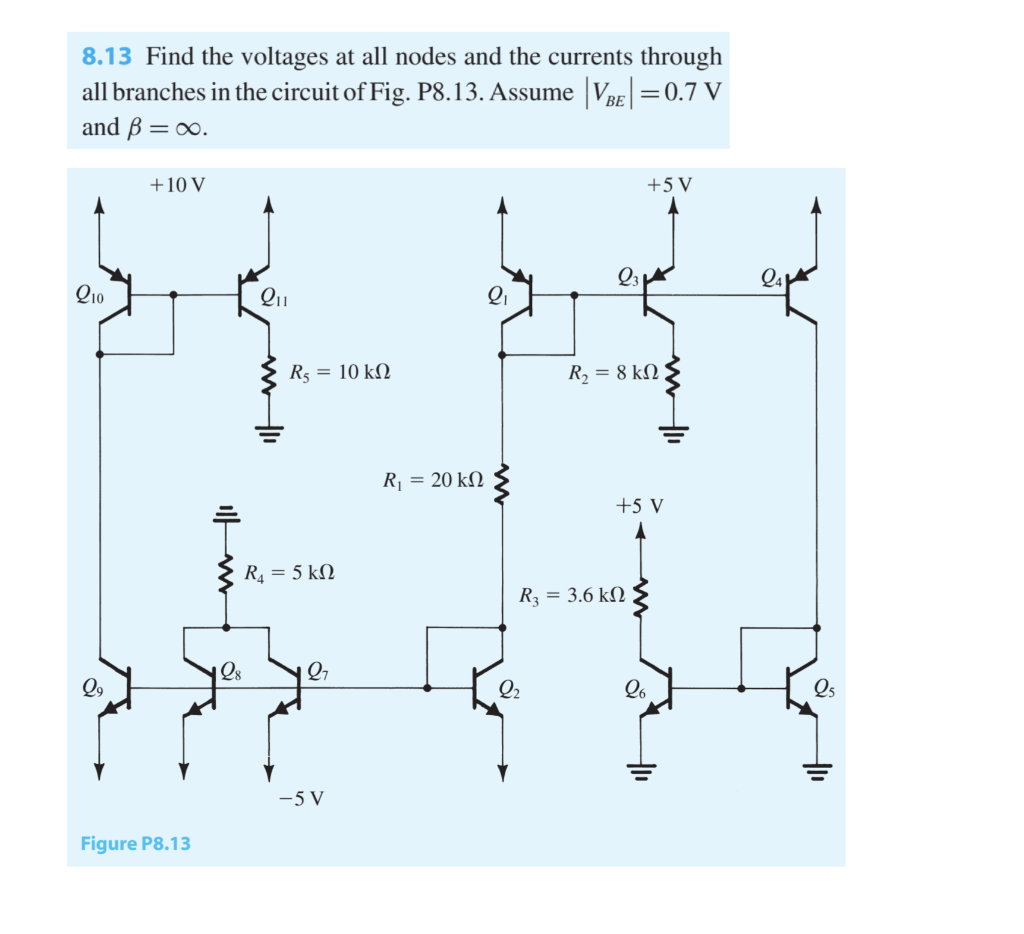 Solved 8 13 Find The Voltages At All Nodes And The Curren Chegg Com