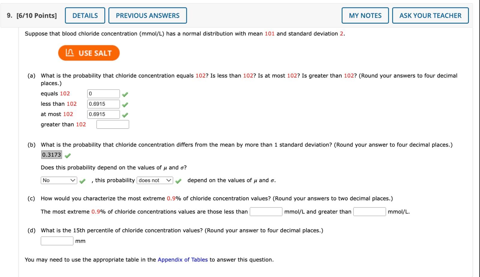 Solved Suppose that blood chloride concentration (mmol/L)