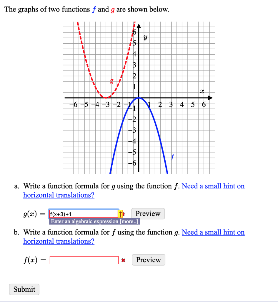 Solved The Graphs Of Two Functions F And G Are Shown Below Chegg Com