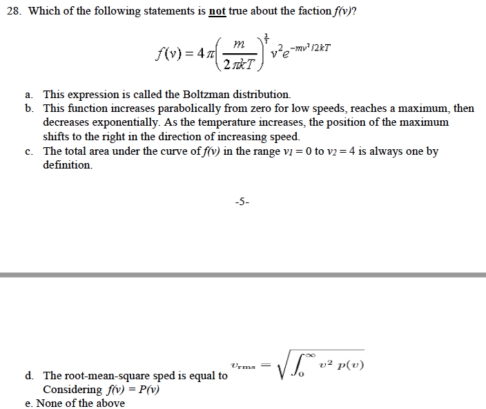 Solved 28. Which of the following statements is not true | Chegg.com