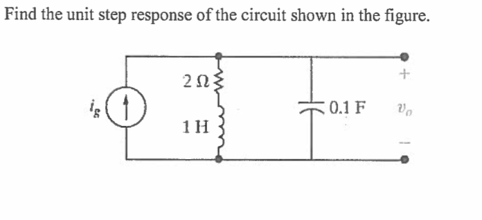 Solved Find the unit step response of the circuit shown in | Chegg.com