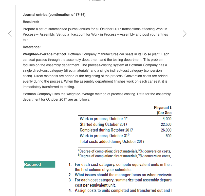 Journal entries (continuation of 17-36) Required | Chegg.com