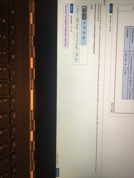 Solved When aluminum, Al, metal is dipped in an aqueous