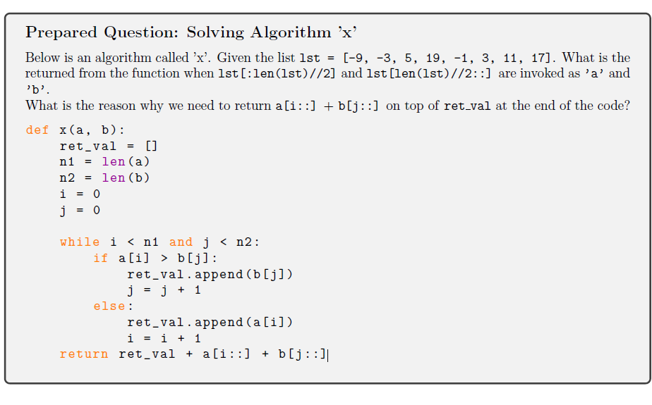 Solved Prepared Question: Solving Algorithm ?x? Below Is An | Chegg.com