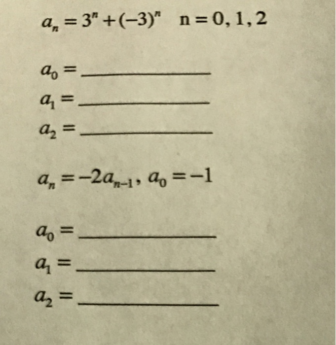 n 0 1 2 3