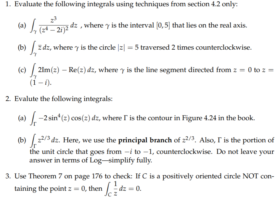 Solved 1. Evaluate the following integrals using techniques | Chegg.com