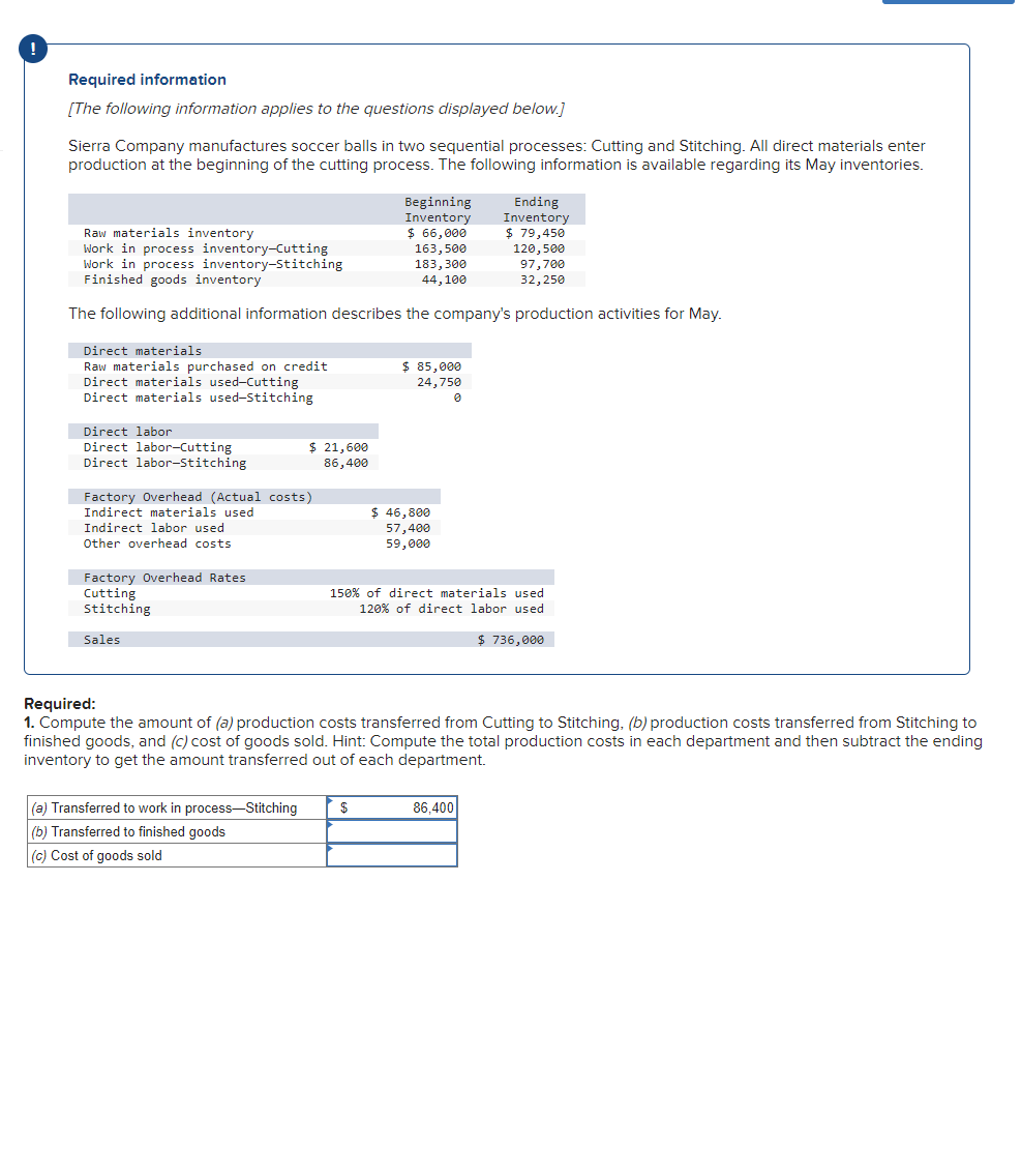 Solved Required Information [the Following Information 