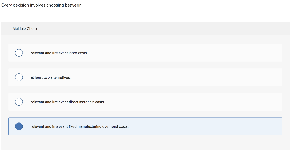 Solved Sunk costs are always Multiple Choice variable