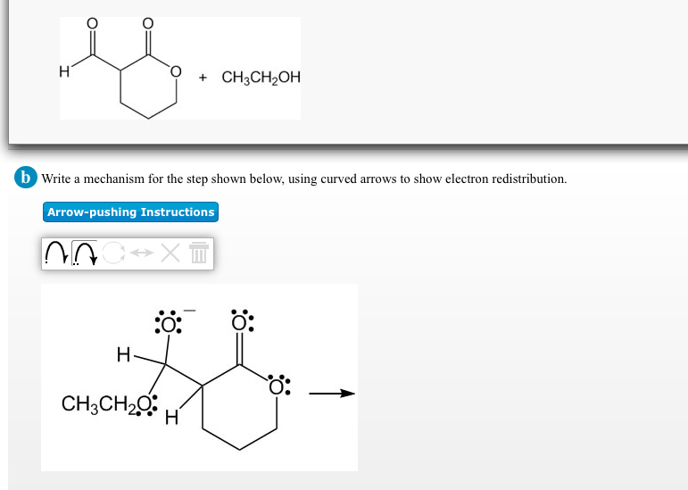 Solved CH3CH2O OCH2CH3 Write a mechanism for the step shown | Chegg.com