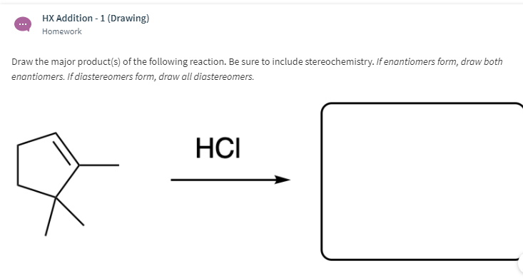Solved Draw The Major Product s Of The Following Reaction Chegg