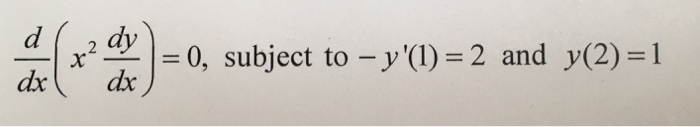 Solved Solve the following differential equation subject to | Chegg.com