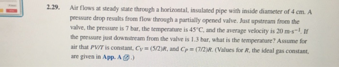 Solved Air Flows At Steady State Through A Horizontal, 