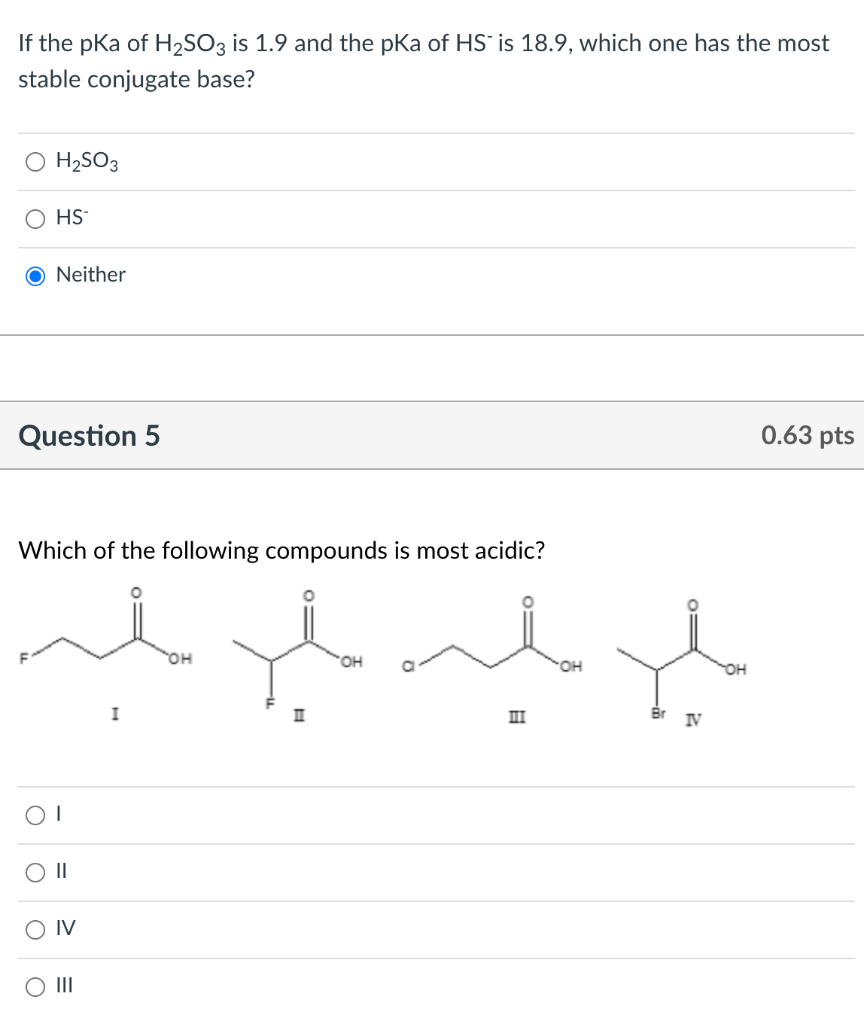 Solved If The Pka Of H So Is And The Pka Of Hs Is Chegg Com