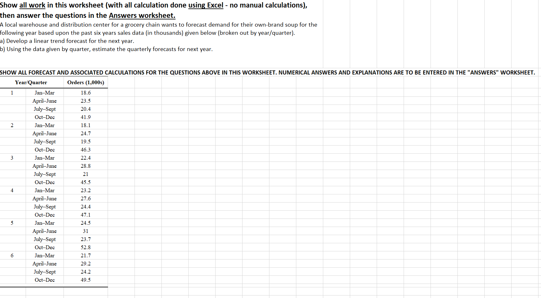 Solved How Would I Do A & B With All Calculations Done By | Chegg.com