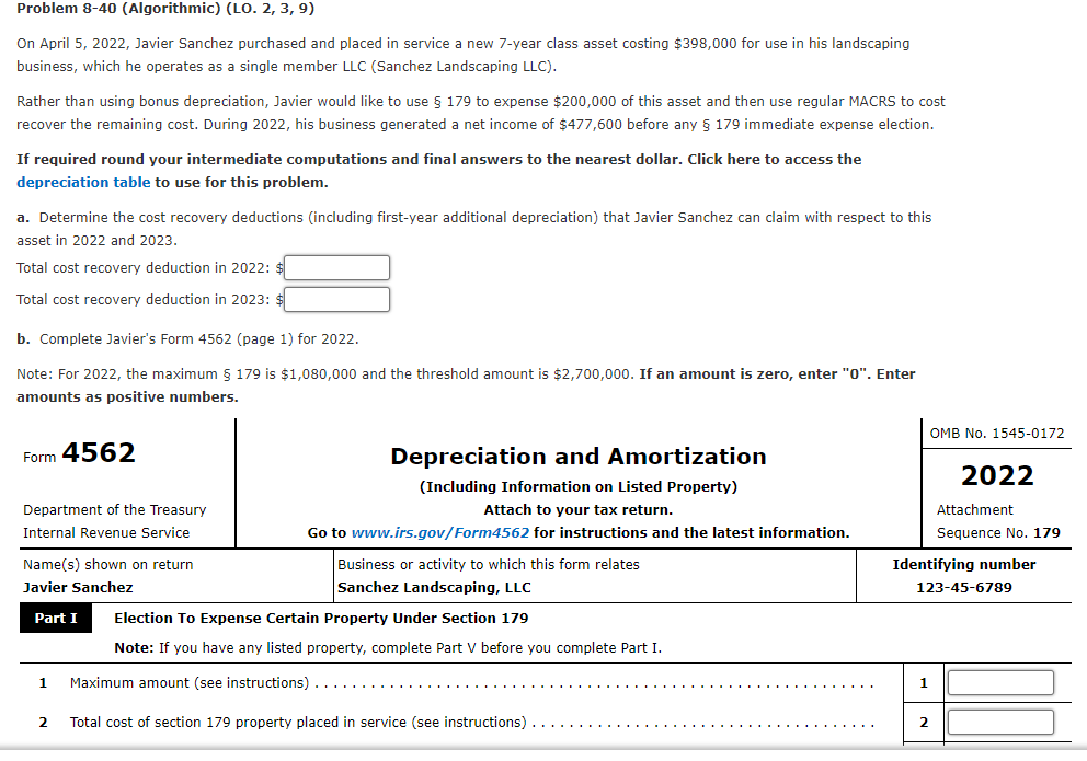 3 Threshold cost of section 179 property before