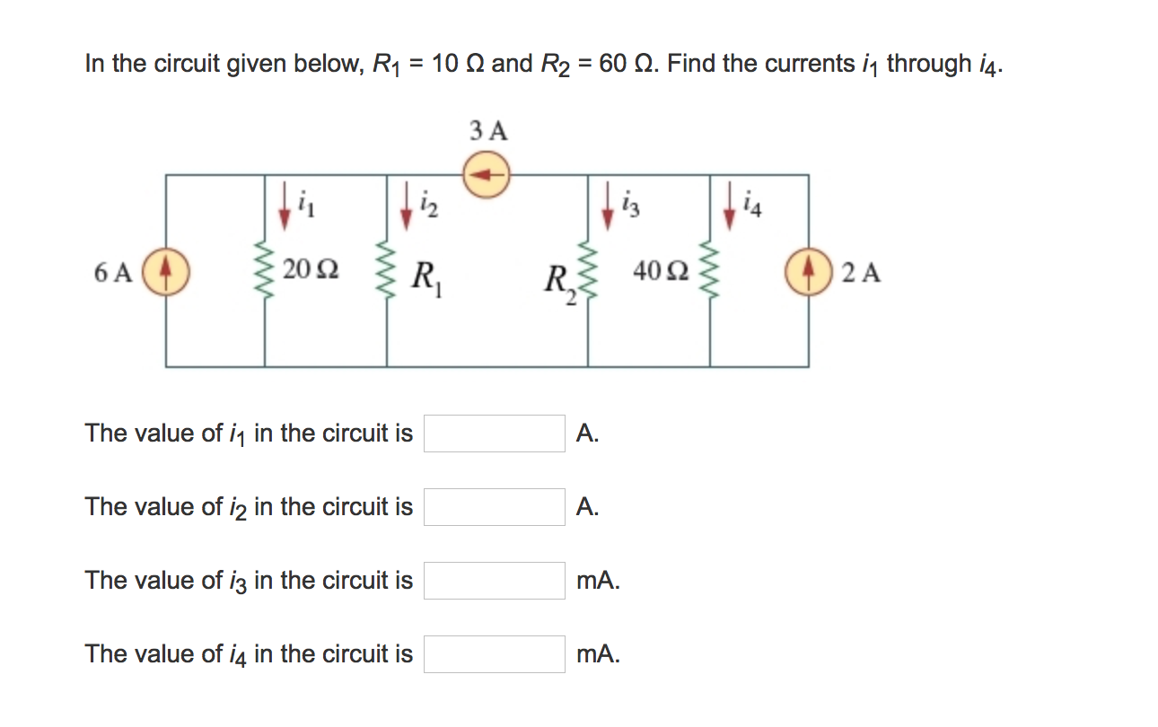Solved In the circuit given below, R1 = 10 2 and R2 = 60 2. | Chegg.com