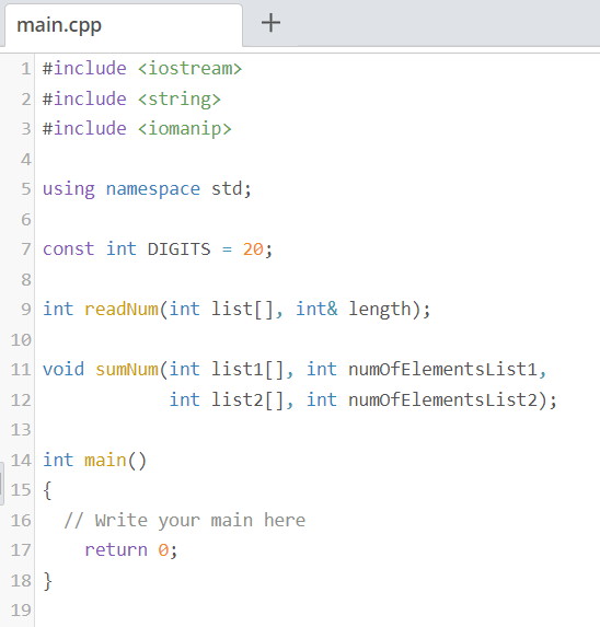 Solved In C Adding Large Integers In C The Largest Chegg