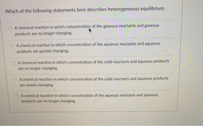 Solved Which Of The Following Statements Best Describes | Chegg.com