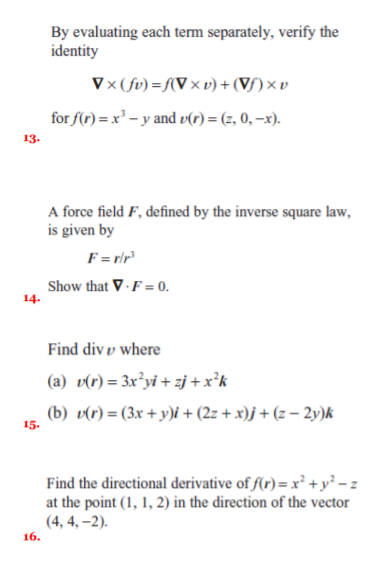 Solved By Evaluating Each Term Separately Verify The Ide Chegg Com