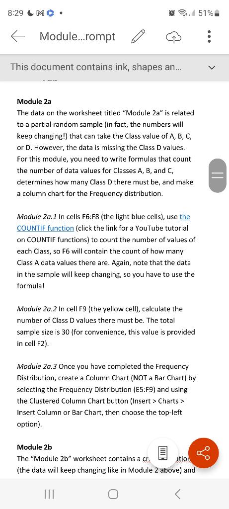 Solved This document contains ink, shapes an... Module 2a | Chegg.com