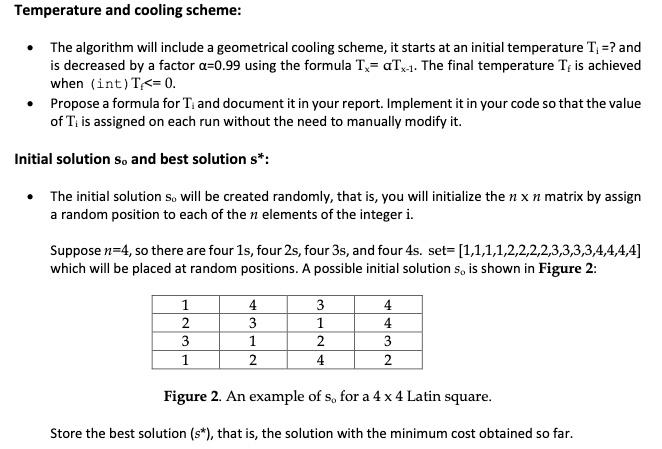 Solved Implement simulated annealing (SA) to construct | Chegg.com