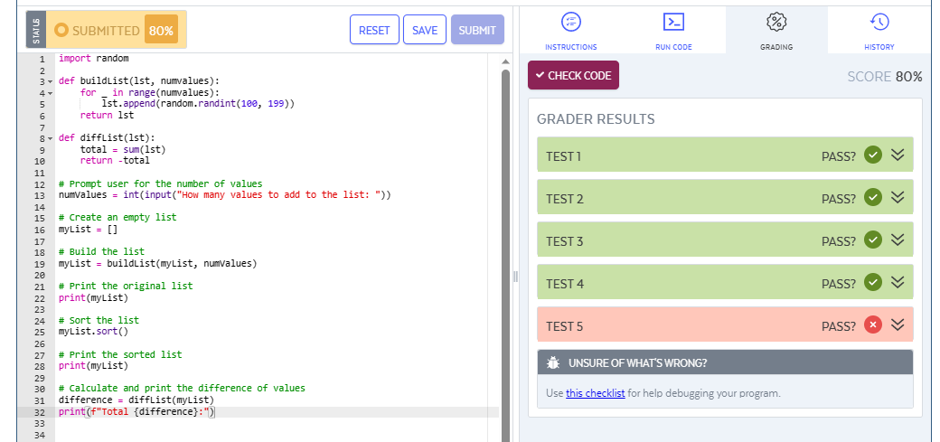 Solved This is my current code, I am not sure how to fix it | Chegg.com