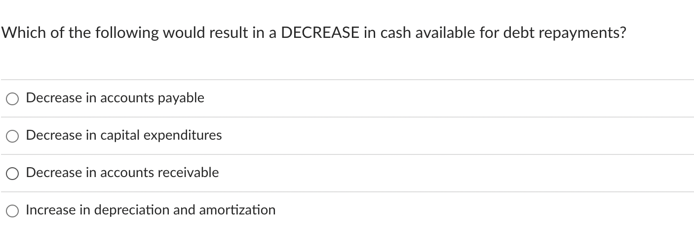 Solved Which of the following would result in a DECREASE in | Chegg.com