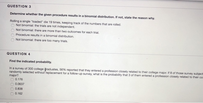 Solved Question 3 Determine Whether The Given Procedure 5754