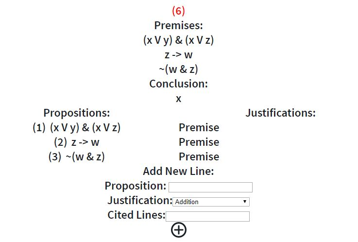 6 Premises X Vy X V Z Z W W Z Con Chegg Com