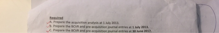 ACCT2201 GROUP CASE STUDY SEMESTER 1 2019 On 1 July | Chegg.com